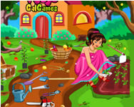gyerek - Barbie cleaning the garden