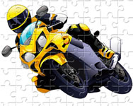 Cartoon motorcycles puzzle gyerek HTML5 jtk