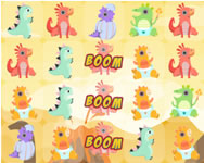 Colorful dinosaurs match 3 gyerek ingyen jtk