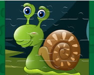 Cute snails jigsaw gyerek HTML5 jtk