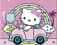 Hello Kitty car jigsaw online