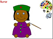 Nurse coloring online jtk