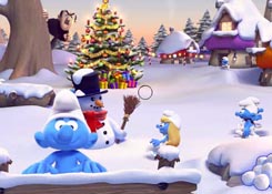 gyerek - Smurfs snowball fight