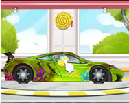 Sports car wash 2d gyerek HTML5 játék